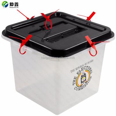 China Sustainable Clear 45L Plastic Ballot Boxes With Lids PP Box For Voting Transparent for sale