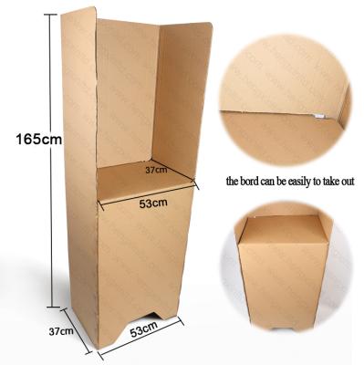 China Recyclable Collapsible Brown Collapsible Voting Booth for Nigeria/Pakistan/Kenya for sale