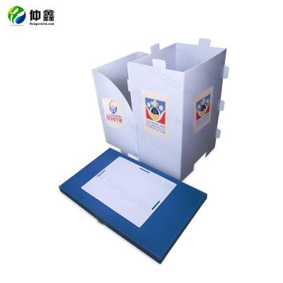 China Recyclable Factory Folding Plastic Folding Voting Table, Voting Booth For Swaziland Election for sale