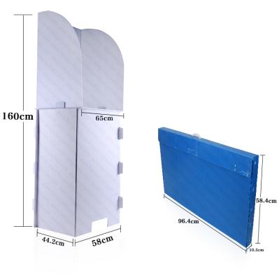 China Recyclable PP Voting Booth For Election Polling Station Floor Standing Foldable PP Board Ballot Box With Four Feet for sale