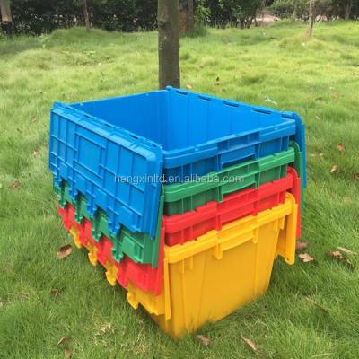 China Recyclable plastic storage box, plastic logistics box with lids for sale