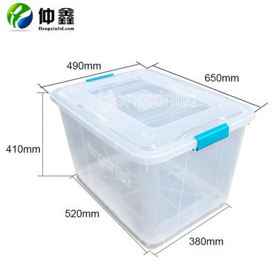 China Large eco-friendly transparent cheap plastic storage box with lid for sale