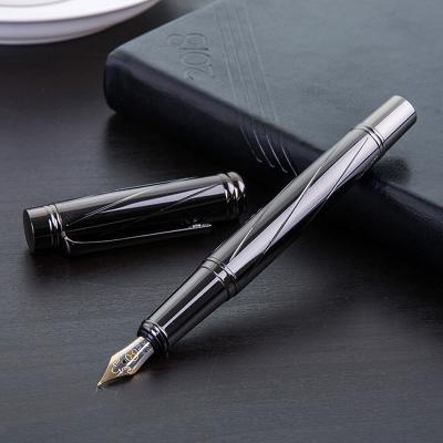 China High Quality Durable Luxury Silver Plating Pen 03872 Promotional Metal Fountain Calligraphy Stationery Seed 0.5MM Fountain Ink Pen for sale