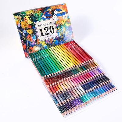 China Painting Sketchin Oil Color Pencil Wood Coloring Oil Based Colored Pencil 120 Colors Set Promotional Artist Colored 05865 for sale