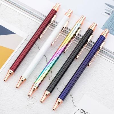 China office & Office multicolor aluminum simple stationery school pen custom pen with logo for sale