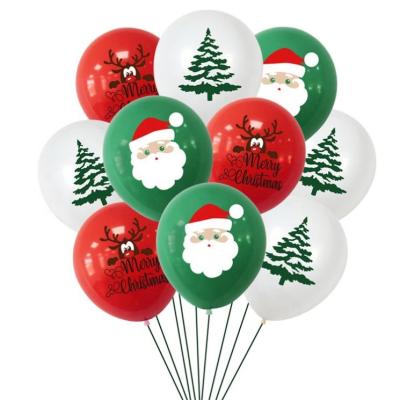 China Christamas Tree Decoration Suitable For Christmas Party Family Party 50pcs Confetti 12 Inch Latex Christmas Balloon Set for sale