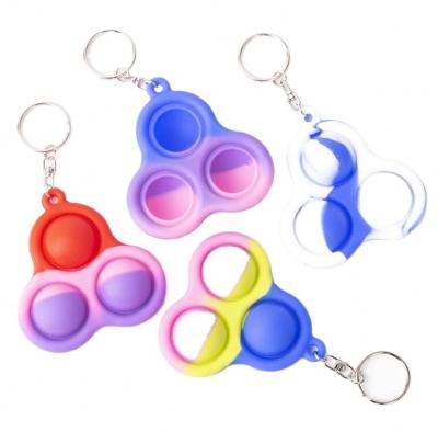 China Toys Wholesale Dye Sensory Simple Dimple Simple Dimple Mini Trigger Link Busy Person Key Chain Toys for sale