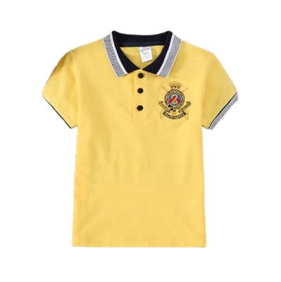 China Breathable Toddler Boys Polo Shirts Cotton Kids Tops Anti Shrink Fashion Custom Embroidery Lion Kids Clothes Hot Sale Baby Polo T-shirt for sale