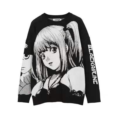 China Free Shipping Anti-wrinkle Knitted Harajuku Winter Clothes Women Oversized Sweaters Long Sleeve Top Fashion Japanese Cartoon Men's Streetwear for sale