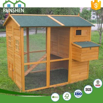 China Wooden Wooden Hen House Poultry Cage Hutch Viable Chicken Cage Backyard Laying Box for sale