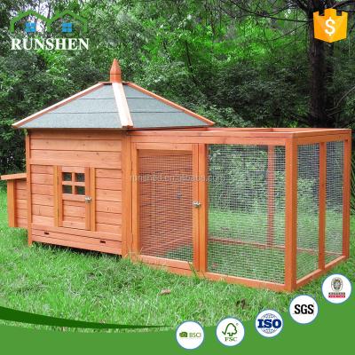 China Easy Clean Hot Selling Wooden Chicken Cage Pet Cages With Surface Run for sale