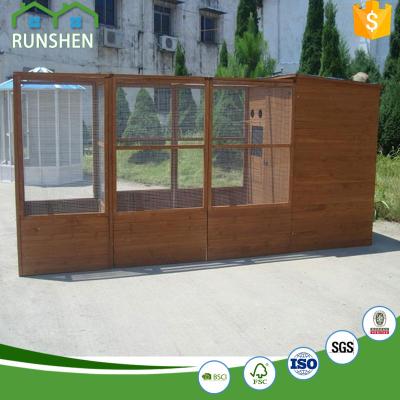 China Sustainable XL Double Decker Wooden Bird Cage With Stairs Bird House With Large Run Shed Bird Cages for sale