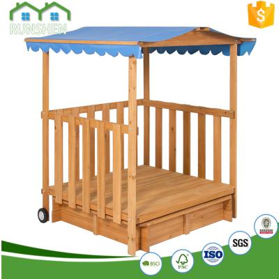 China Asphalt Wooden Roof Sandpit Sand Pit Sandpit With Cover for sale