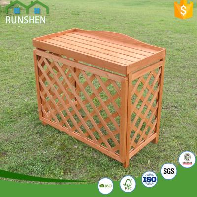 China Solid Wood Easily Assembled Portable Wooden WPC Air Conditioner Cover for sale