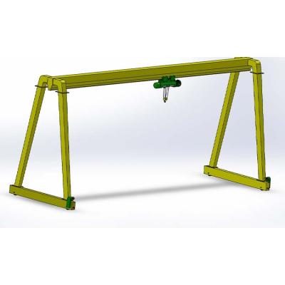 China Gantry Crane High Quality 10 Ton MH Model Single Girder Gantry Crane With Chain Hoist for sale