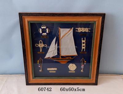 China Wooden Marine Knot Frame, Decorative Sea Culture Knot Box Frame, Nautical Wall Frame Design 2018 New! for sale