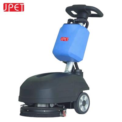 China Hotel Hotels Hand Push Battery Type Mini Auto Floor Scrubber Walk Behind Floor Cleaning Machine for Office, Shop Cleaning for sale