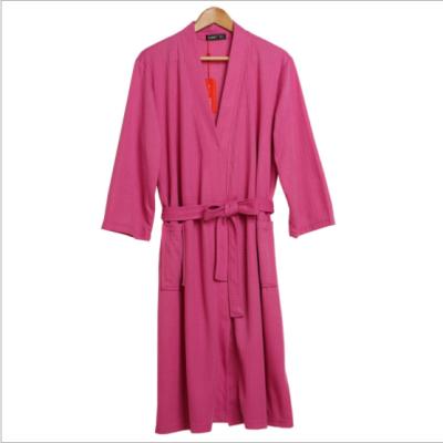 China PS1801 Thermal Bathrobe Women's Thin Middle and Large Nightgown Men's Beauty Salon Hotel Long Waffle Pajamas Spring and Bathrobe Summer for sale