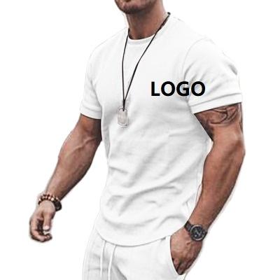 China 2021 Wholesale Breathable Causal Sportswear Man Clothes Short Sleeve Plus Size 2 Piece Tracksuit Set Custom Logo Mens Shirt And Short Set for sale