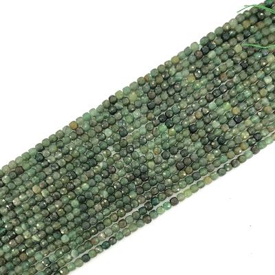 China Cheap price of 4mm fashionable cube of Jasper Beads Stone green for sale