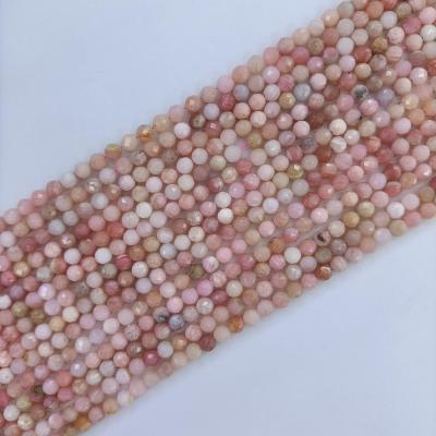 China Polished Beads Strand 5mm Opal Loose Bead Pink Designer Pink Round Bead Stone For Jewelry Making for sale