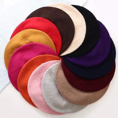 China Autumn high quality Korean wholesale hat design fashion hat plaid shopping female beret for woman girl for sale