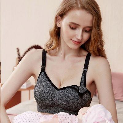 China Hot Selling QUICK DRY Goods Push Breastfeed Wireless Seamless Nursing Bra With Front Buckles With Low Price for sale