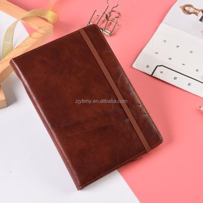 China Hardcover Book Cover Customized Faux Leather Elastic Band Journal Personal Notebook For Business for sale