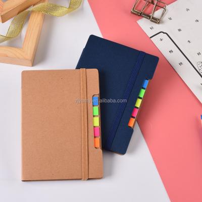 China High End A5 Hardcover Customized Logo Sticker Notebook Cardboard Outer Skin Cover With Pen for sale