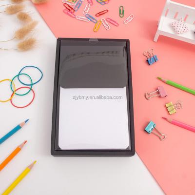 China Customized Factory Direct Cheap Size Black Leather Self Adhesive Blank Page Notepad With Colored Stick for sale