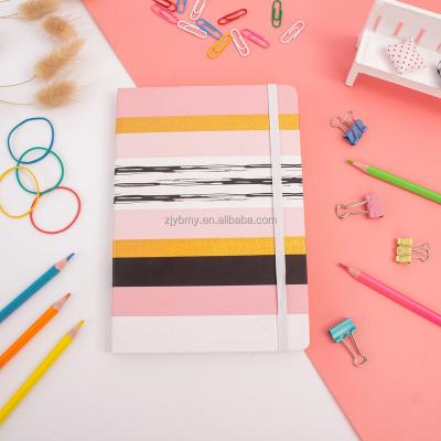 China Promotional Custom Notepads Size Paper Cover Journal School Notebook With Elastic Band for sale