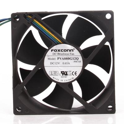 China Foxconn 8cm8025 80x80x25mm 8cm 12V0.65A4-pin PWM High Fan CPU Air Volume Hotels Foxconn Fan PVA080G12Q Axial Flow Extractor for sale