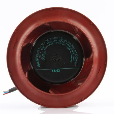 China Ready Original E-B-T R1G133-AA17-08 DC 24V 1.2A 28W German High Air Volume Turbine ODM Stock Centrifugal Wind Wheel Fan for Hotels for sale