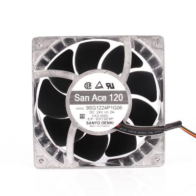 China Sanyo hotels original SANYO 9SG1224P1G03 06 DC24V 2A 120x120x38cm 12038 12CM high air volume shell axial flow aluminum fan for sale