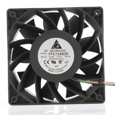 China Delta CURRENT READY 12038 12CM 120X120X38M 0.75A FFC1248DE - S41PR DC 48V High New ODM Hotels Air Volume Variable Frequency Fan for sale