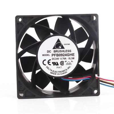 China Hotels delta PFB0924GHE DC 24V 0.76A ABB ACS510 550 inverter 9238 9CM fade industrial cross flow radial bakerombre duct fan for sale