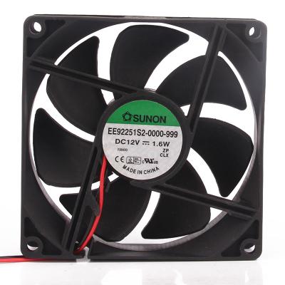 China SUNON9025 EE92251S2-0000-999 9225 90mmX90mmX25mm DC12V 1.6W 0.13A 9cm Hotel Chassis Fan for sale