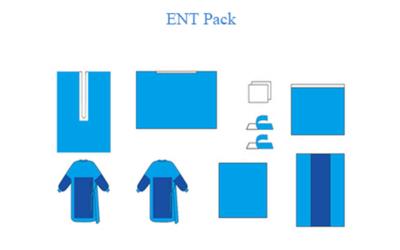 China Medical Disposable Sterile ENT Pack Ear Nose Throat Drape Pack Kit With CE ISO for sale