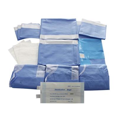 China Individual Package Style Disposable Surgical Drapes Breathable Blue Package for sale