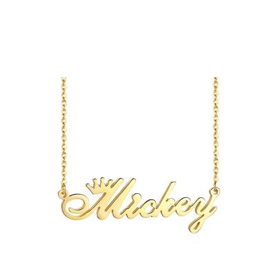 China Customization Ornaments Hot Selling Custom Stainless Steel Letter Necklace Jewelry Women Fashion Letter Pendant Necklace for sale