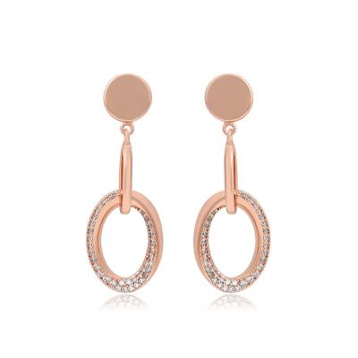 China 2020 Wholesale Casual/Sporting Stud Earrings Jewelry Women Shape Fashion Round Zircon Stud Circle Earring for sale