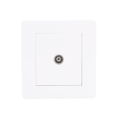 China White Fashion Simplicity International Standard 10A 250V Wall Switch Socket TV Socket Outlet for sale