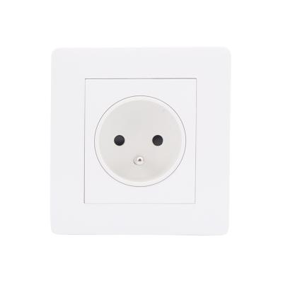 China Mode simplicity EU standard French standard wall outlet 250V socket 10A method socket switch panel for sale