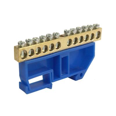 China CNGP Brass Plastic Brass Screw Insulated Bridge Copper Terminal Block Tie Neutral Ground Bars for sale