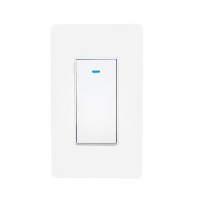 China DS-122-2WAY 1Gang Tuya Smart Home Module Wireless Wifi Wall Switches Stage Remote Touch Time Digital Lamp Light Control Voice Control for sale