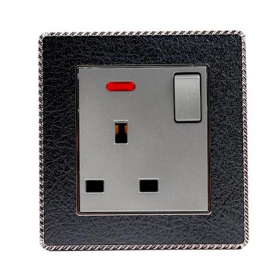 China Fashion Simplicity 13A Double Switch Socket With Neon British Standard Universal Switches And Home Wall Socket for sale