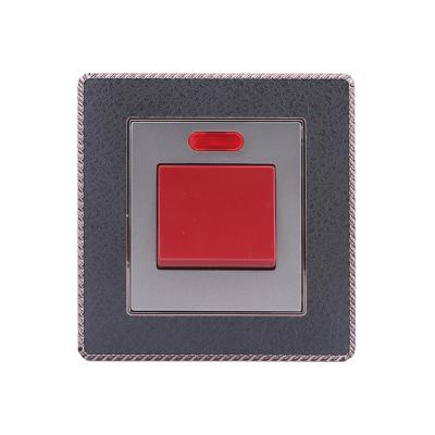 China Residential Hot Sale PC Materials Plate Frame 45A Switched Socket With Neon for sale