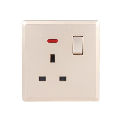 China Fashion Simplicity Electric Universal Wall Socket 250V 13A Switched Socket With Indicator Neon Light for sale