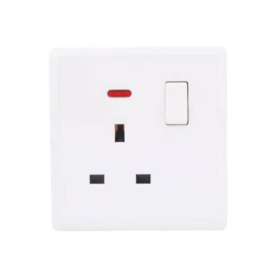 China Dual Mode Simplicity 13A Switch Socket With Neon for sale