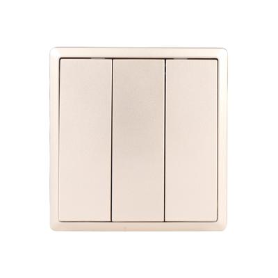 China Special Fashion Simplicity Design For Modern Luxury Homes 3gang 1way Wall Switch for sale